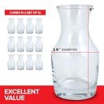 12-Pack Mini Glass Wine Carafes for Tasting