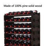 Gray Stackable Solid Wood Wine Rack for 60 Bottles
