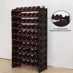 Gray Stackable Solid Wood Wine Rack for 60 Bottles