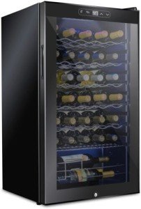 Compact 34-Bottle Wine Cooler with Lock