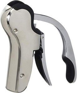 Compact Stainless Steel Corkscrew Wine Opener with Cutter