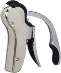 Compact Stainless Steel Corkscrew Wine Opener with Cutter