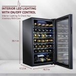 Compact 34-Bottle Wine Cooler with Lock