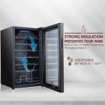 Compact 34-Bottle Wine Cooler with Lock