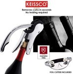 Compact Stainless Steel Corkscrew Wine Opener with Cutter