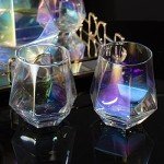 Diamond-Shaped Whiskey Decanter Set with Tray