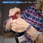 Compact Stainless Steel Corkscrew Wine Opener with Cutter