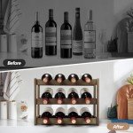 Bamboo 3-Tier Wine Rack for 12 Bottles