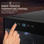 Ivation 12-Bottle Freestanding Wine Cooler, Black