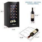 18-Bottle Freestanding Wine Cooler and Fridge