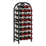 Freestanding Black Wine Rack for Home Storage