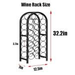 Freestanding Black Wine Rack for Home Storage