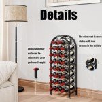 Freestanding Black Wine Rack for Home Storage