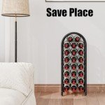Freestanding Black Wine Rack for Home Storage