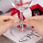 Holiday Themed Wine Glass Charms - 18 Pack
