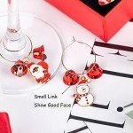 Holiday Themed Wine Glass Charms - 18 Pack
