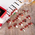 Holiday Themed Wine Glass Charms - 18 Pack
