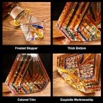 Colored Crystal Whiskey Decanter Set with Glasses