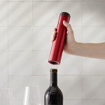 Rabbit Electric Corkscrew Wine Opener - Metallic Red