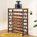 56-Bottle Wooden Freestanding Wine Rack & Shelf