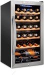 Schmécké Freestanding 24-Bottle Stainless Steel Wine Cooler