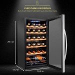Schmécké Freestanding 24-Bottle Stainless Steel Wine Cooler