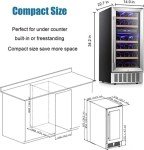 15" Dual Zone Under Counter Wine Cooler