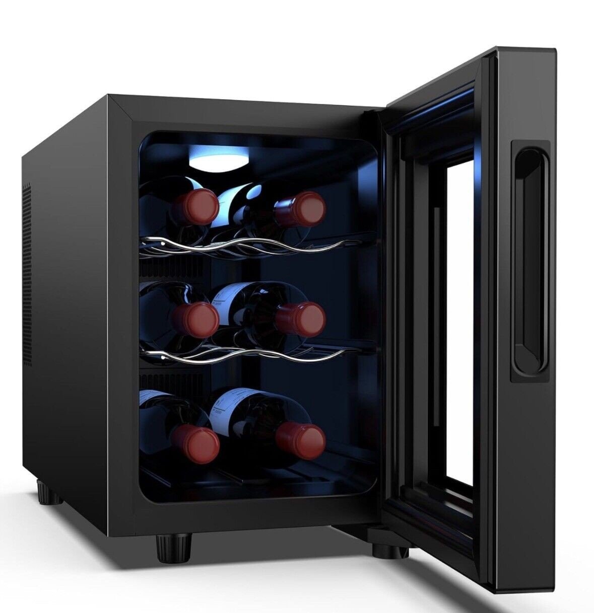 6-Bottle Countertop Wine Cooler with Rack