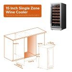 Ca'Lefort 15'' Freestanding Wine Cooler for 33 Bottles