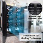 NutriChef 24-Bottle Digital Wine Cooler