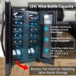 NutriChef 24-Bottle Digital Wine Cooler