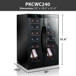 NutriChef 24-Bottle Digital Wine Cooler
