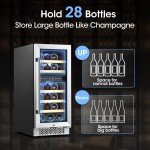 Yeego 15" Dual Zone Wine Cooler Refrigerator