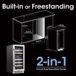 Yeego 15" Dual Zone Wine Cooler Refrigerator