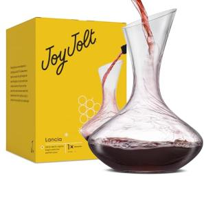 JoyJolt Lancia Elegant Crystal Wine Decanter 1200ml