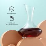 JoyJolt Lancia Elegant Crystal Wine Decanter 1200ml