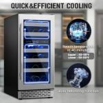 VINECOLD 15-Inch Dual Zone Wine Cooler Fridge