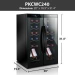 NutriChef 24-Bottle Wine Cooler with Digital Control