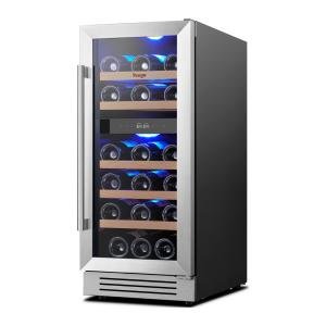 Yeego 15" Dual Zone Wine Cooler Refrigerator
