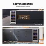 Yeego 15" Dual Zone Wine Cooler Refrigerator