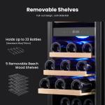 Yeego 15" Dual Zone Wine Cooler Refrigerator