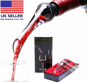 Wine Aerator Pourer and Decanter Spout - Black