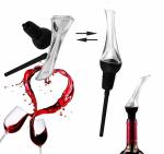 Wine Aerator Pourer and Decanter Spout - Black