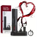 Electric Wine Opener Set with Pourer and Stopper