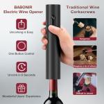 Battery-Operated Electric Wine Opener with Foil Cutter