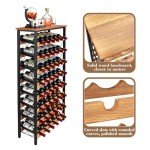 48-Bottle Freestanding Wine Rack with Wood Top