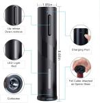 Electric Wine Opener Set with Vacuum Stopper and Foil Cutter
