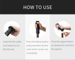 Electric Wine Opener Set with Vacuum Stopper and Foil Cutter