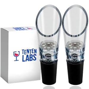 TenTen Labs Wine Aerator Pourer Spout Set