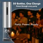 Rechargeable Electric Wine Opener with Foil Cutter